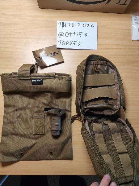 MilTec Mag Pouch, Admin? Pouch und Handguard als Tan Packet