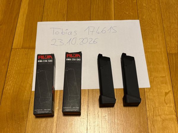 2x RWA Agency Arms EXA Magazin GBB 23rds schwarz 